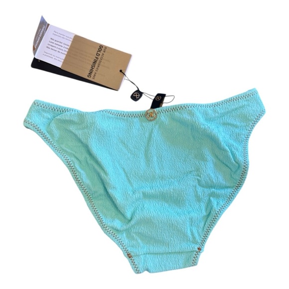Vix Firenze Basic Full Bikini Bottom in Aqua with Contrast Trim NWT - Picture 3 of 6